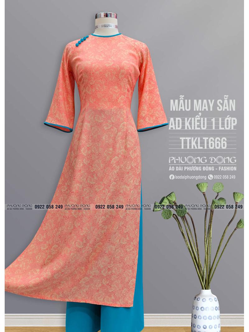 Áo Dài Phom Trẻ Gấm Lụa Phom Suông TTKLT666